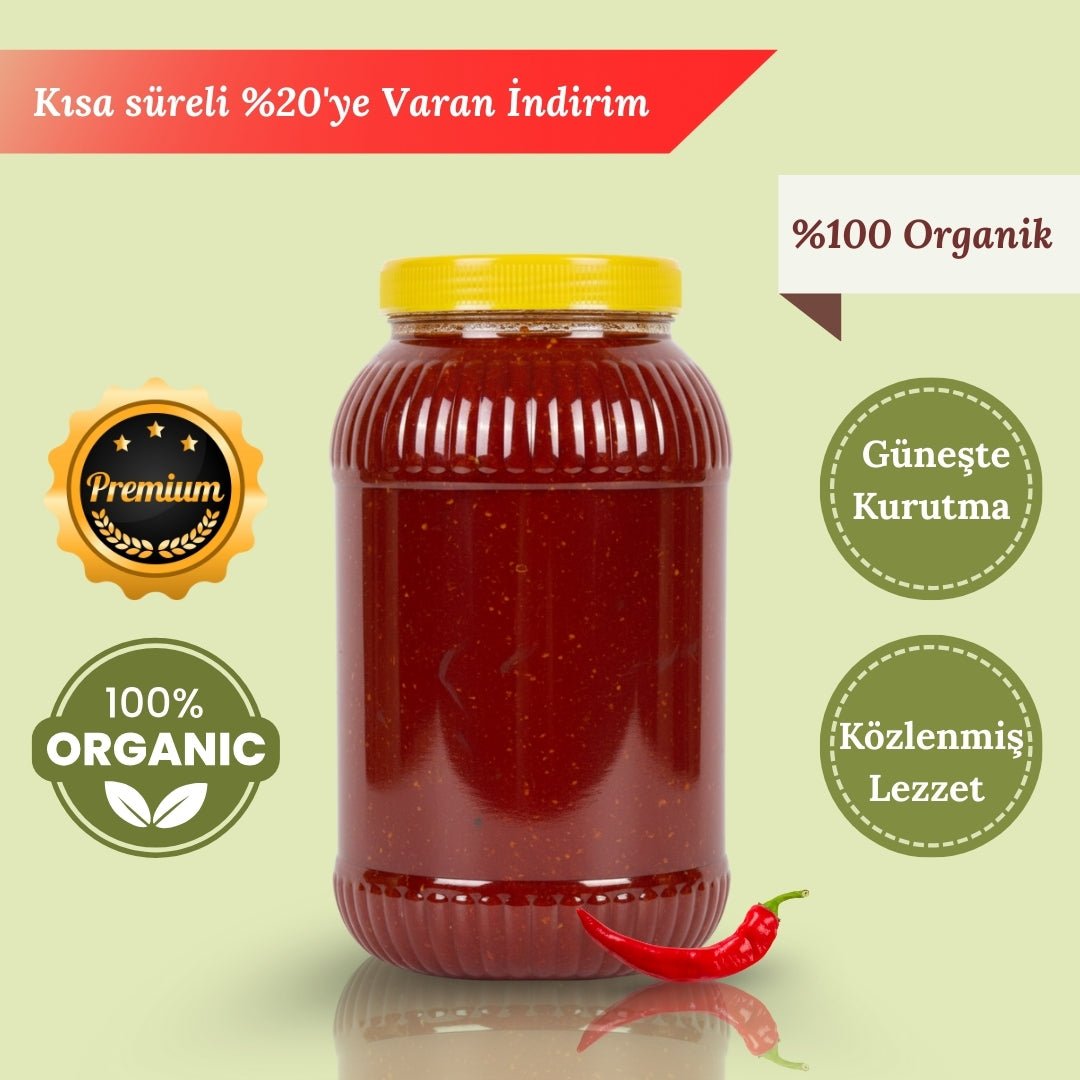 20 KG Ev Yapımı Biber Salçası - Organik Biber ile Üretilmiş Salça - DAMAK ANTAKYA