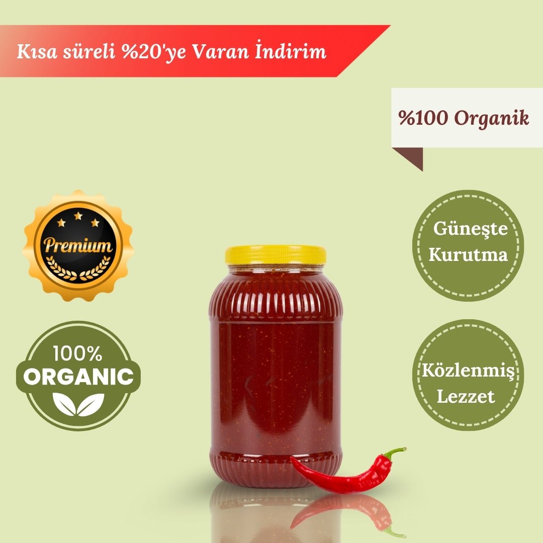 1 KG Ev Yapımı Biber Salçası - Organik Biber ile Üretilmiş Salça - DAMAK ANTAKYA