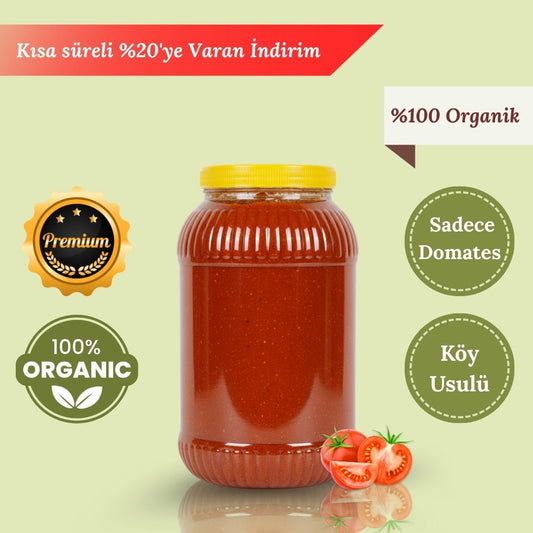 10 KG Ev Yapımı Domates Salçası - Organik Domates ile Üretilmiş Salça - DAMAK ANTAKYA