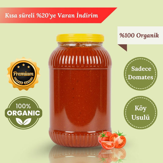 20 KG Ev Yapımı Domates Salçası - Organik Domates ile Üretilmiş Salça - DAMAK ANTAKYA