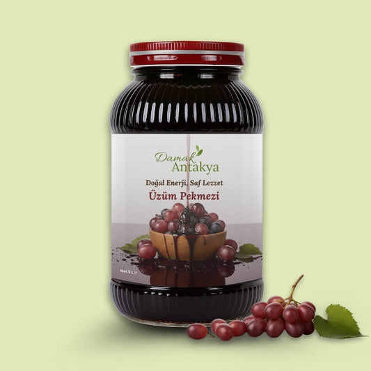 5 Lt Doğal Üzüm Pekmezi - Aile Boyu, Odun Ateşi, Katkısız - DAMAK ANTAKYA